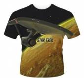 STAR TREK =T-SHIRT=  - TR ENTERPRISE (DYE SUB)-L-