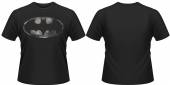 BATMAN =T-SHIRT=  - TR DISTRESSED LOGO -S- BLACK