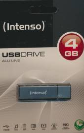  INTENSO USB KĽÚČ 4GB - ALU LINE ANTHRACITE USB 2.0 FLASHDISK - suprshop.cz