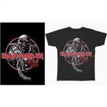 IRON MAIDEN =T-SHIRT=  - TR PIECE OF MIND CIRCLE BLACK T-SHIRT