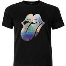 ROLLING STONES =T-SHIRT=  - TR HOLO FOIL TONGUE