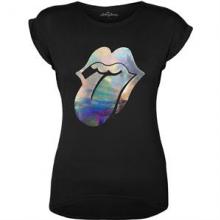 ROLLING STONES =T-SHIRT=  - TR HOLO FOIL TONGUE