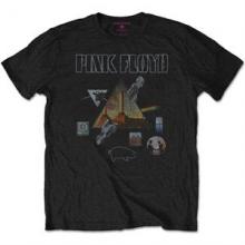 PINK FLOYD =T-SHIRT=  - TR MONTAGE -BLACK-