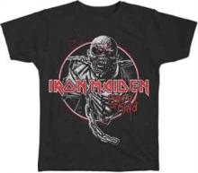 IRON MAIDEN =T-SHIRT=  - TR PIECE OF MIND CIRCLE BLACK T-SHIRT