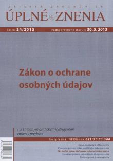  UZZ 24/2013 Zákon o ochrane osobných údajov [SK] - supershop.sk