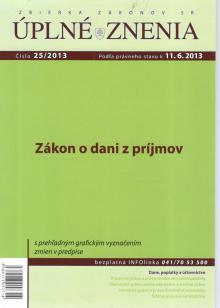  UZZ 25/2013 Zákon o dani z príjmov [SK] - suprshop.cz