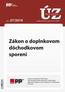  UZZ 27/2019 Zákon o doplnkovom dôchodkovom sporení [SK] - supershop.sk