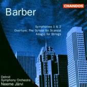 BARBER S.  - CD SYMPHONIES 1&2 OUVERTURE